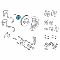 OEM Lexus ES250 Wheel Bearing And Hub Assembly Diagram - 43550-06050