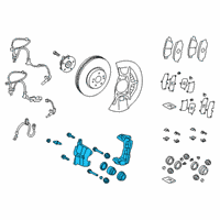 OEM Toyota Camry Caliper Assembly Diagram - 47750-06321