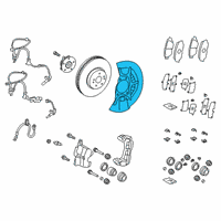 OEM 2019 Toyota Camry Dust Shield Diagram - 47782-33060