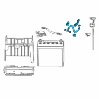 OEM Honda Accord Cable Assembly, Battery Diagram - 32410-T3V-A00