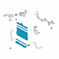 Genuine Toyota Highlander Radiator Assembly diagram