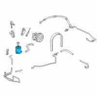 OEM 2002 Honda Odyssey Tank, Power Steering Oil Diagram - 53701-S87-A01