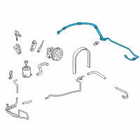 OEM 1999 Honda Accord Hose, Power Steering Feed (Driver Side) Diagram - 53713-S87-A04