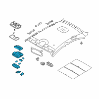 OEM 2013 Kia Optima Lamp Assembly-OVERHEADEAD Console Diagram - 928002T00187