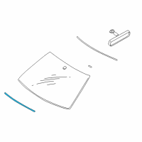 OEM 2000 Chrysler Sebring SPACER-Windshield Diagram - MB419223