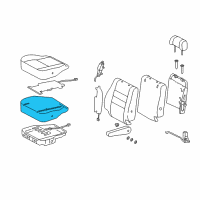 OEM 2004 Toyota Sequoia Seat Cushion Pad Diagram - 71051-0C080