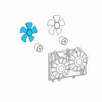 OEM 2006 Cadillac CTS Fan Blade Diagram - 25767915