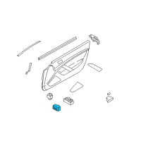 OEM 2015 Infiniti Q40 Left Power Seat Memory Switch Assembly Diagram - 25491-EG00B