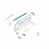 OEM 2011 Infiniti G37 Seal Assy-Front Door Inside RH Diagram - 80834-JJ50A
