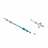 OEM 2006 Hyundai Tucson Shaft Assembly-Drive, LH Diagram - 49501-2E400