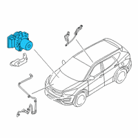 OEM 2019 Hyundai Santa Fe Anti-Lock Brake Pump Diagram - 58910-S2650