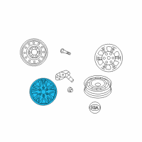 OEM 2006 Kia Sedona Wheel Assembly-Aluminum Diagram - 529104D160