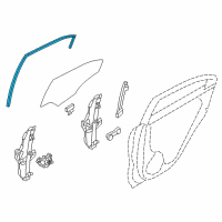 OEM 2013 Kia Rio Run-Rear Door Window Glass Diagram - 835301W200