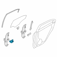 OEM 2013 Kia Rio Motor Assembly-Front Power Window Diagram - 824501W000