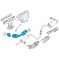 OEM 2011 Nissan Sentra Exhaust Tube Assembly, Front Diagram - 20010-ET000