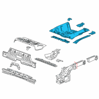 OEM 2016 Chevrolet Spark Rear Floor Pan Diagram - 94517376