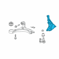 OEM Acura Knuckle, Left Front Diagram - 51216-TV9-A00