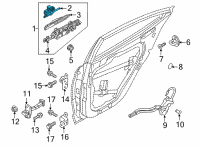 OEM Hyundai Ioniq 5 ACTUATOR-DR O/S HDL, LH Diagram - 826F0-GI000