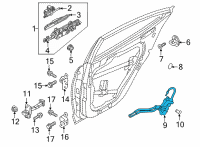 OEM 2022 Hyundai Ioniq 5 LATCH ASSY-REAR DOOR, LH Diagram - 81410-GI400