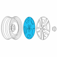 OEM 2006 Pontiac G6 Wheel Cover Diagram - 9596526