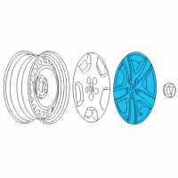 OEM 2009 Pontiac G6 Wheel Cover Diagram - 9597603