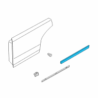 OEM 2004 Infiniti M45 Moulding-Rear Door, RH Diagram - 82870-AG012