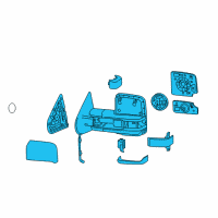 OEM 2019 Chevrolet Silverado 3500 HD Mirror Assembly Diagram - 84228891