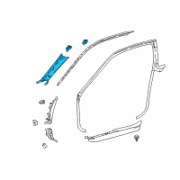 OEM 2019 Lexus LC500h GARNISH Assembly, Front Pillar Diagram - 62210-11020-C6