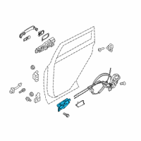 OEM 2021 Nissan Versa Interior Door Handle Assembly, Left Diagram - 80671-5RB0A