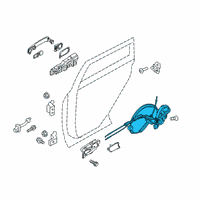 OEM Nissan Kicks Rear Door Lock & Remote Controller, Right Diagram - 82500-5RB0A