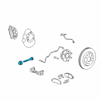OEM 2020 Cadillac Escalade ESV Caliper Support Hardware Kit Diagram - 25910433
