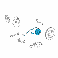 OEM 2015 GMC Yukon Front Wheel Bearing (W/ Bearing & Wheel Speed Sensor) Diagram - 23356814