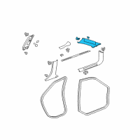 OEM 2010 Cadillac CTS Weatherstrip Pillar Trim Diagram - 20964365
