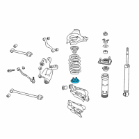 OEM 2017 Lexus GS200t INSULATOR, Rear Coil Spring Diagram - 48258-30050