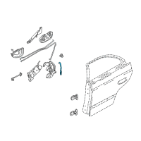 OEM 2002 Hyundai Accent Rear Door Outside Handle Rod, Right Diagram - 81482-25000