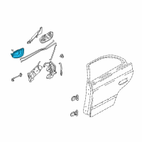 OEM Hyundai Accent Interior Door Handle Assembly, Left Diagram - 82610-25000-CA