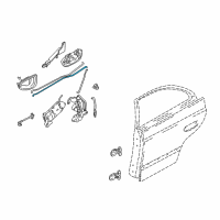 OEM 2002 Hyundai Accent Rear Door Inside Handle Rod, Left Diagram - 81471-25000