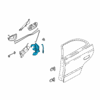 OEM 2000 Hyundai Accent Latch Assembly-Rear Door, LH Diagram - 81410-25030