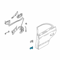 OEM 2001 Hyundai Accent Hinge Assembly-Rear Door Lower, RH Diagram - 79360-25000