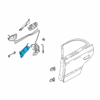 OEM 2000 Hyundai Accent Actuator -Rear Door Locking, RH Diagram - 95756-25000