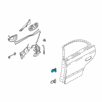 OEM 2003 Hyundai Accent Hinge Assembly-Rear Door Upper, LH Diagram - 79330-25000
