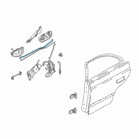 OEM Hyundai Accent Rear Door Safety Lock Rod, Right Diagram - 81492-25000