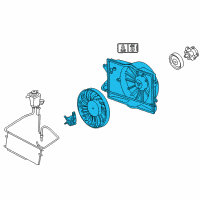 OEM 2001 Lincoln LS Fan Assembly Diagram - 6W4Z-8C607-A