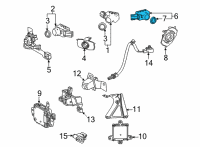 OEM 2022 Lexus NX450h+ Sensor, Ultrasonic Diagram - 89341-K0070-B5