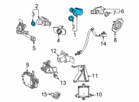 OEM Lexus NX450h+ Sensor, Ultrasonic Diagram - 89341-K0060-J7