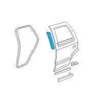 OEM GMC Jimmy Weatherstrip, Rear Side Door Diagram - 15955499