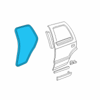 OEM 2001 Chevrolet Blazer Weatherstrip Asm-Rear Side Door Diagram - 15100043