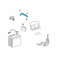 OEM Toyota Prius Hold Down Diagram - 74481-47010