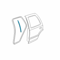 OEM Cadillac Escalade EXT Front Weatherstrip Diagram - 15766603