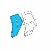 OEM 2001 Chevrolet Tahoe Weatherstrip, Rear Side Door Diagram - 15244248